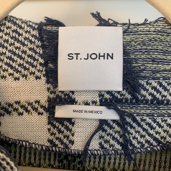 St John Wool-Blend Shirt Jacket in Blue - Picture 6 of 7